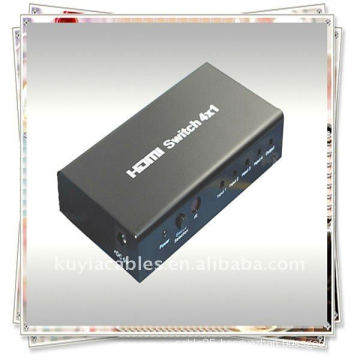 4x1 HDMI Switcher(Four HDMI input signals switched to one single HDMI sink devices)